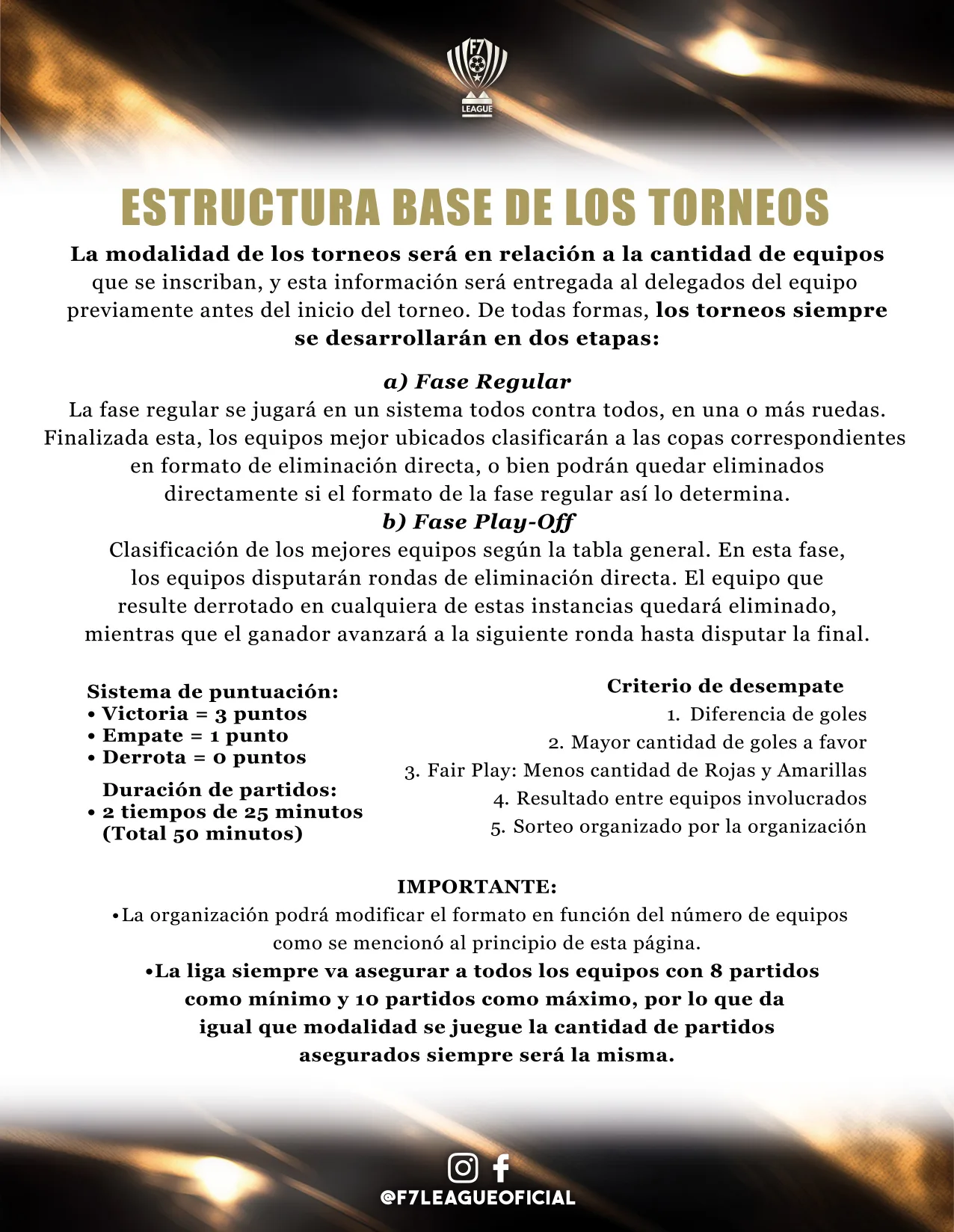 Reglamento oficial de F7 League — página 6 de 17