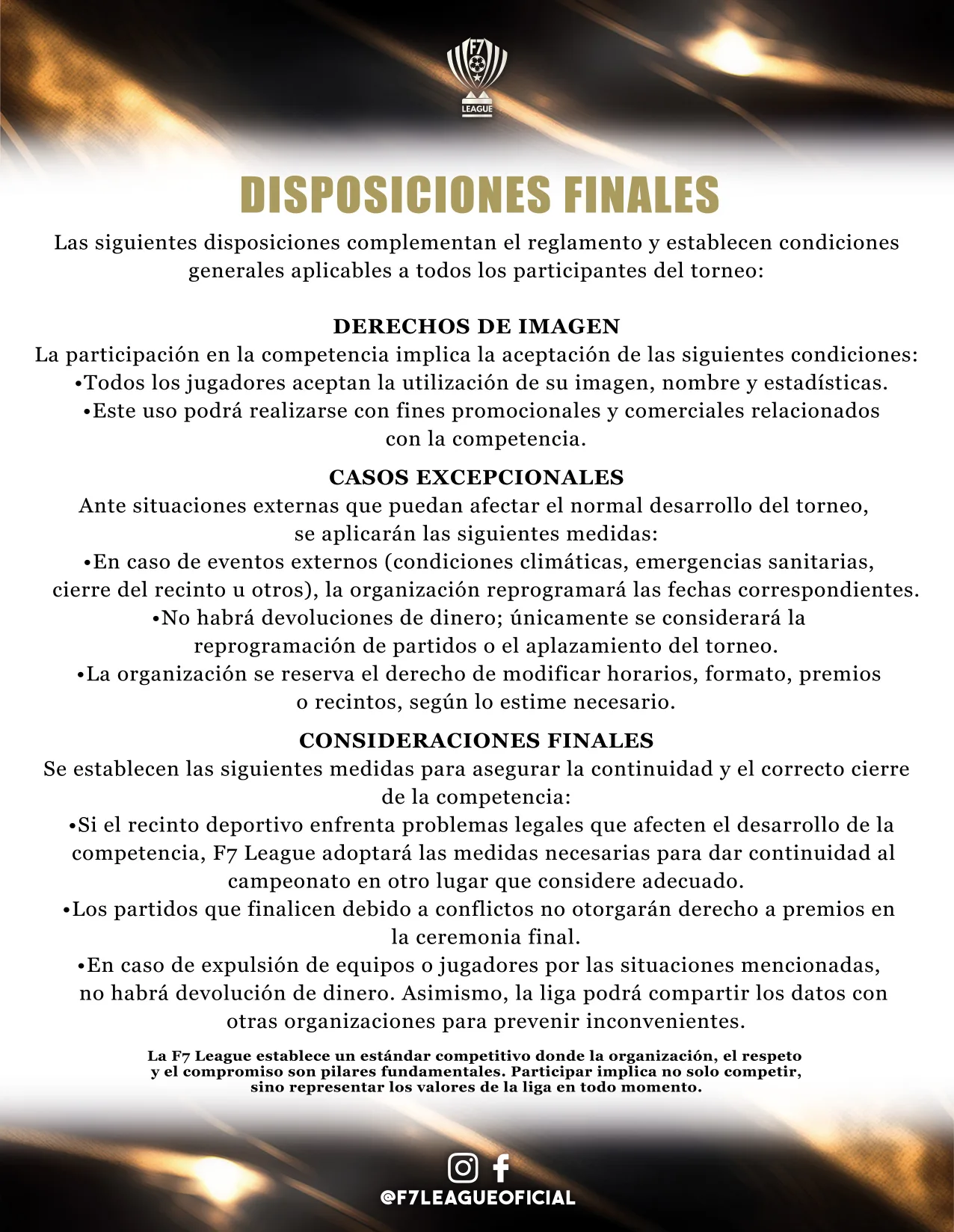 Reglamento oficial de F7 League — página 17 de 17